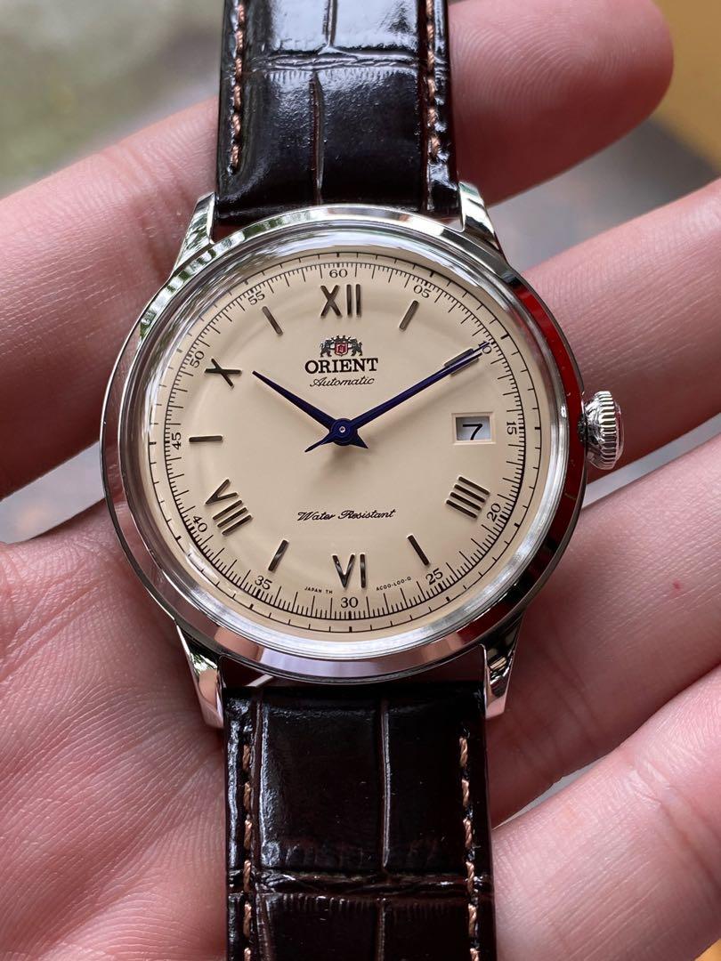 Orient bambino sales cream dial