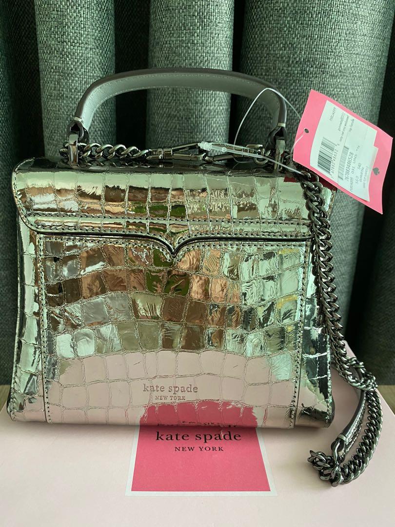 kate spade, Bags, Kate Spade Green Crocodile Handbag With Top Handle And  Crossbody Strap