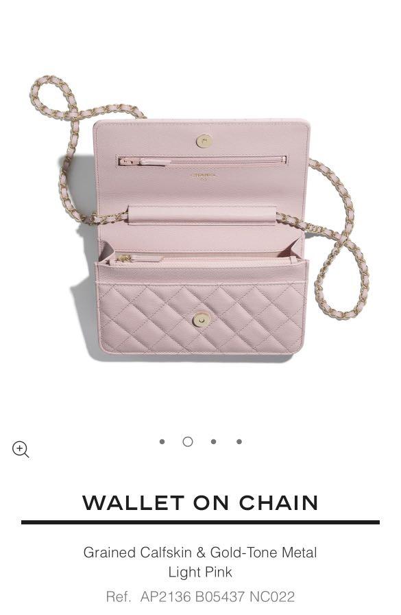 21C Chanel Rose Clair/ Lilac Pink Caviar Pearl Coco Candy Wallet