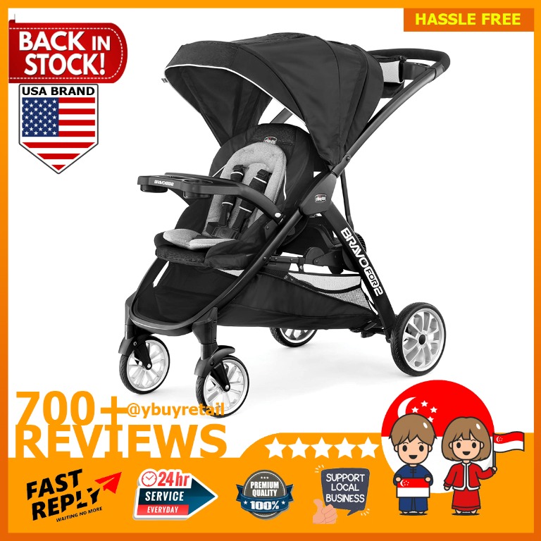 Chicco Chicco BravoFor2 LE Standing Sitting Double Stroller Crux Babies Kids Going Out Strollers on Carousell
