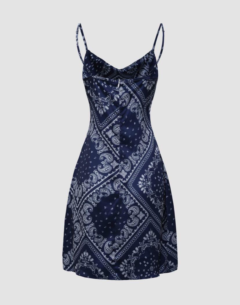 CIDER Tropical Printed Cami Dress 