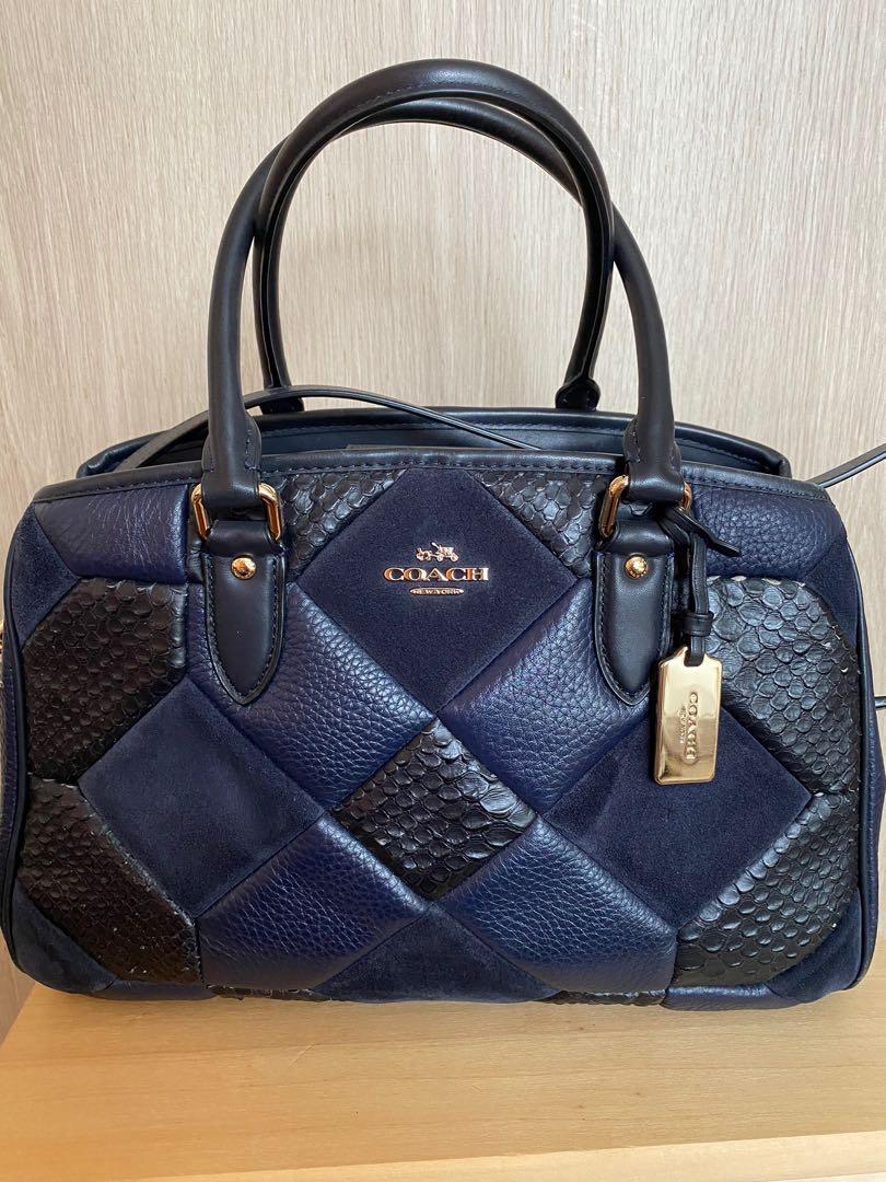Coach leather work bag sales