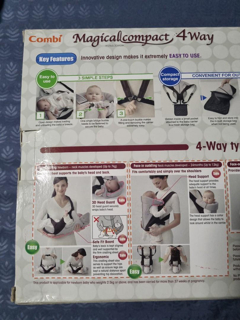 Combi baby carrier Magical Compact 4way, Babies & Kids, Going Out, Carriers & Slings on Carousell