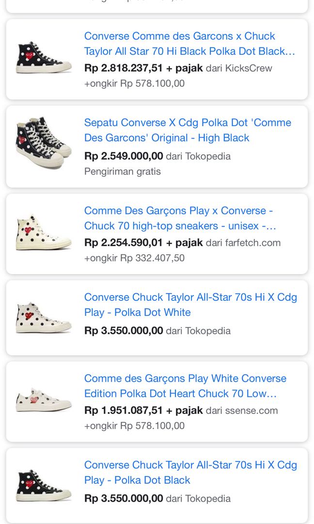 Polka Dot Heart Chuck Taylor 70 
