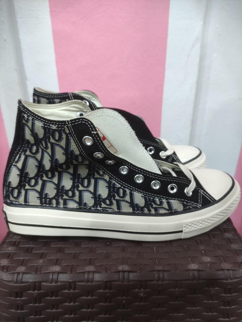 high top converse dior
