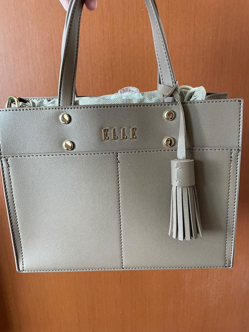 ELLE JOANNA CARRY BAG TAUPE COLOUR (BN), Women's Fashion, Bags