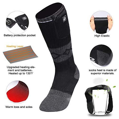Sunwill Heated Socks For Men Women,7.4V 2200Mah Electric Rechargeable Battery Wa 
