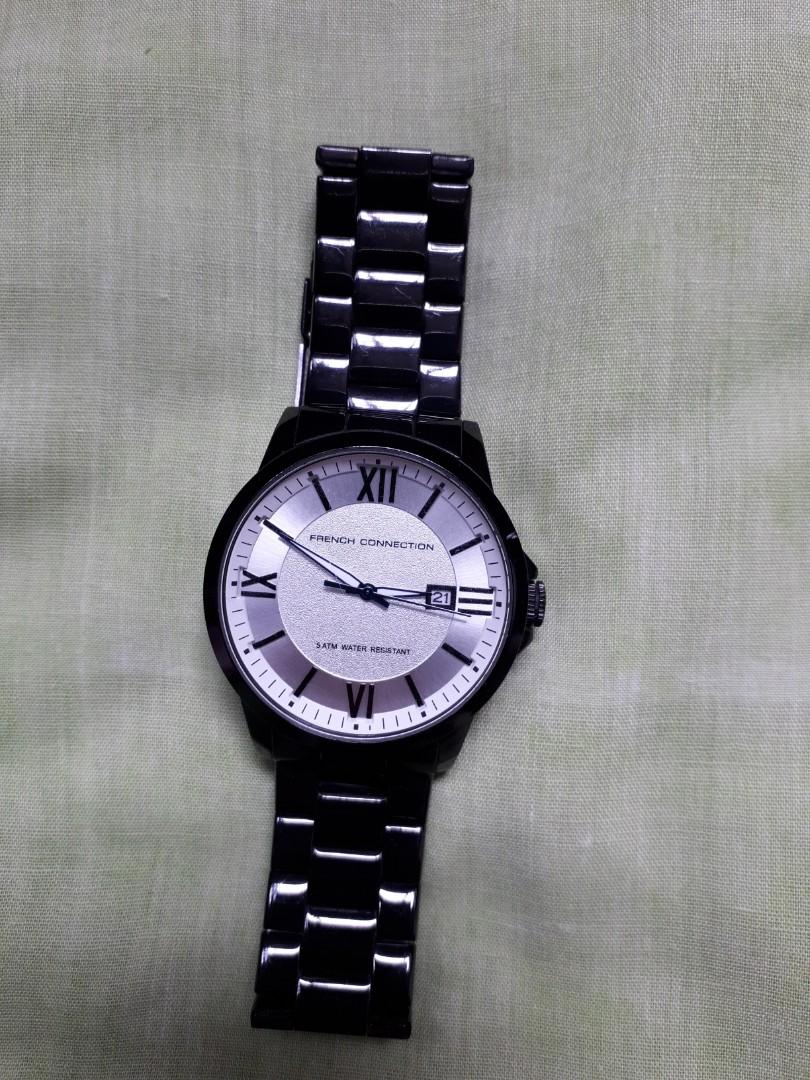 French Connection black watch stainless steel