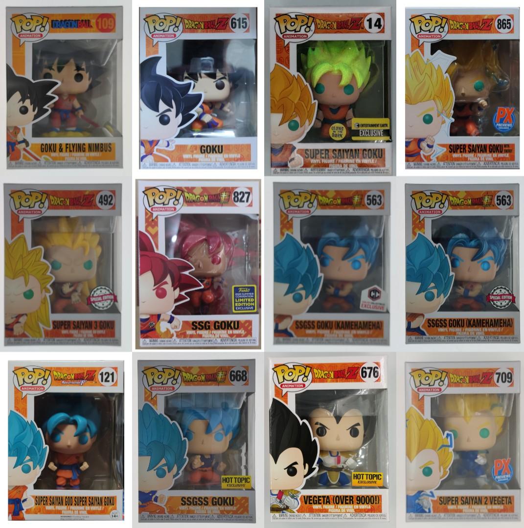 Funko POP! Dragonball Vegeta Goku Gohan Trunks Frieza Jiren Hit