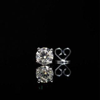 Gia 0.56 半克拉四抓真鑽鑽石耳環 單耳