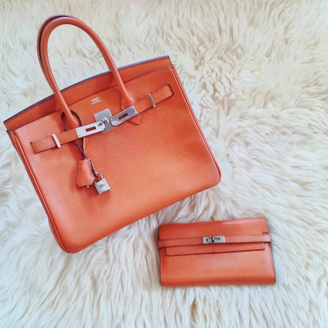 Hermes Birkin 30 Brique Epsom, Luxury, Bags & Wallets on Carousell