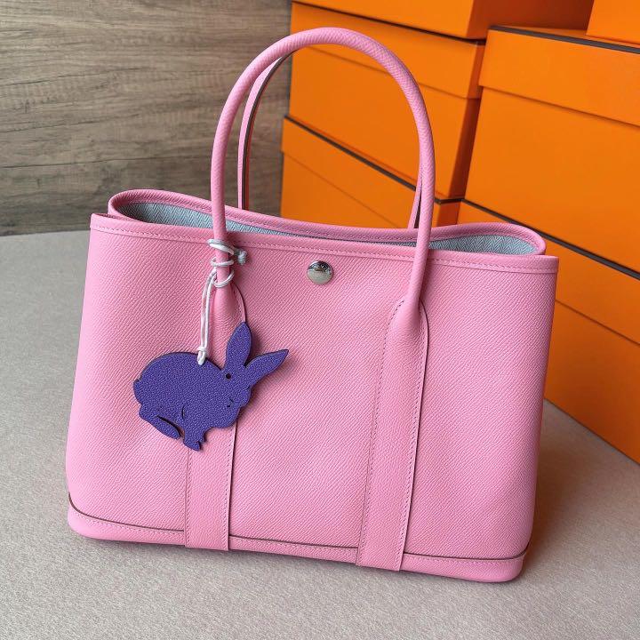 Hermes Garden Party 30, Rose Confetti Pink, New in Box WA001