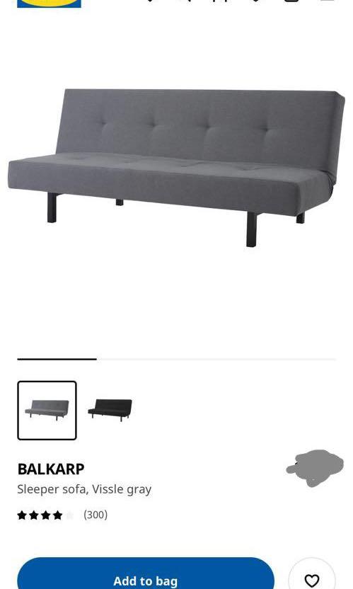 Ikea sleeper outlet sofa balkarp