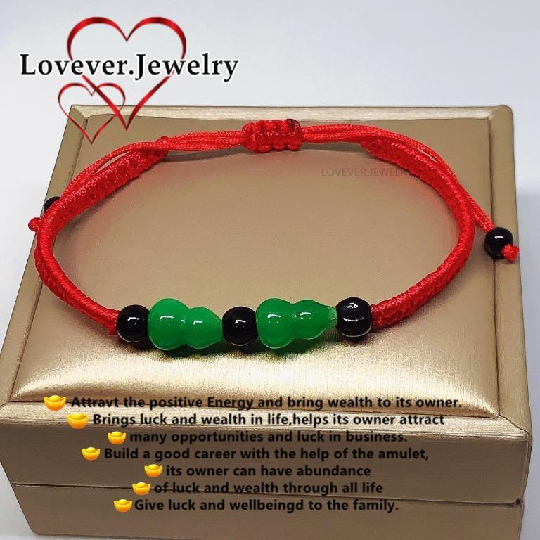 Red string bracelet with jade meaning sale
