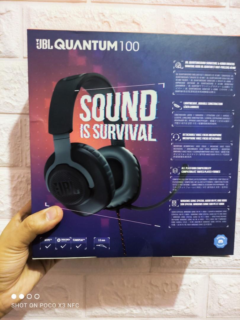 JBL QUANTUM 100 (Category: Headphones & Headsets) located in Makati City. Submitted by yomyom_onlineshop (Listing ID 1108625064, Image 2). Description: For Sale Only Brandnew Sealed No To trade Delivery within the day Taguig Market Market Can book Via lalamove Less Time Less Effort Cod,Gcash,Banktransfer.