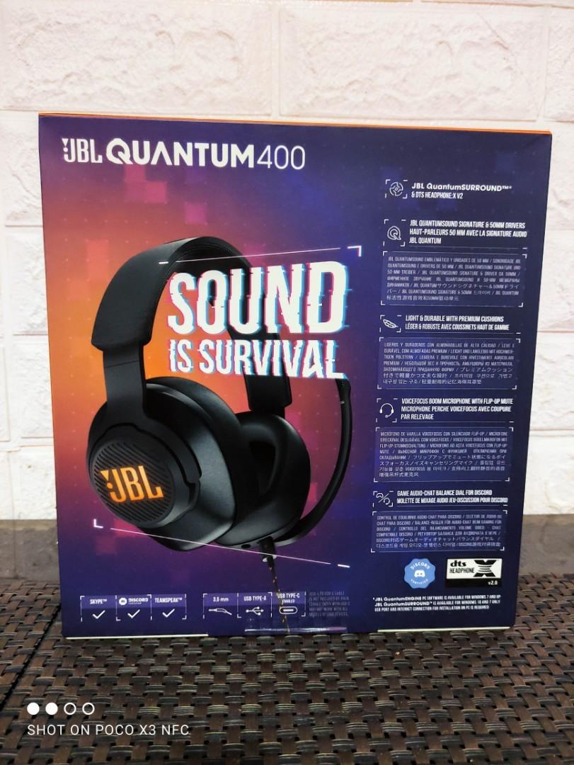 Jbl Quantum 400 (Category: Headphones & Headsets) located in Makati City. Submitted by yomyom_onlineshop (Listing ID 1108625628, Image 3). Description: For Sale Only Brandnew Sealed No To trade Delivery within the day Taguig Market Market Can book Via lalamove Less Time Less Effort Cod,Gcash,Banktransfer.