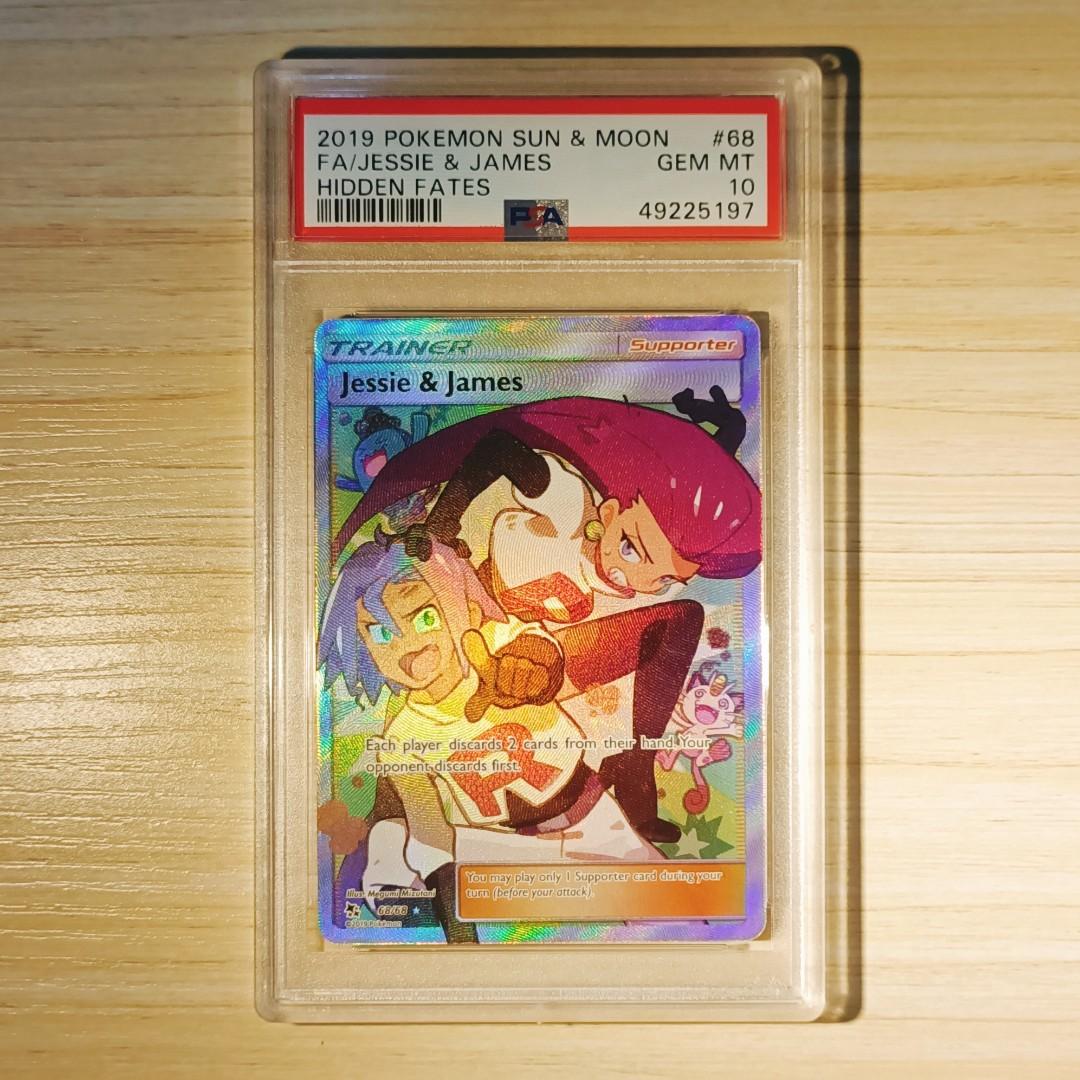 Jesse & James Full Art PSA 10 Hidden Fates 68 Hidden Fates Pokemon