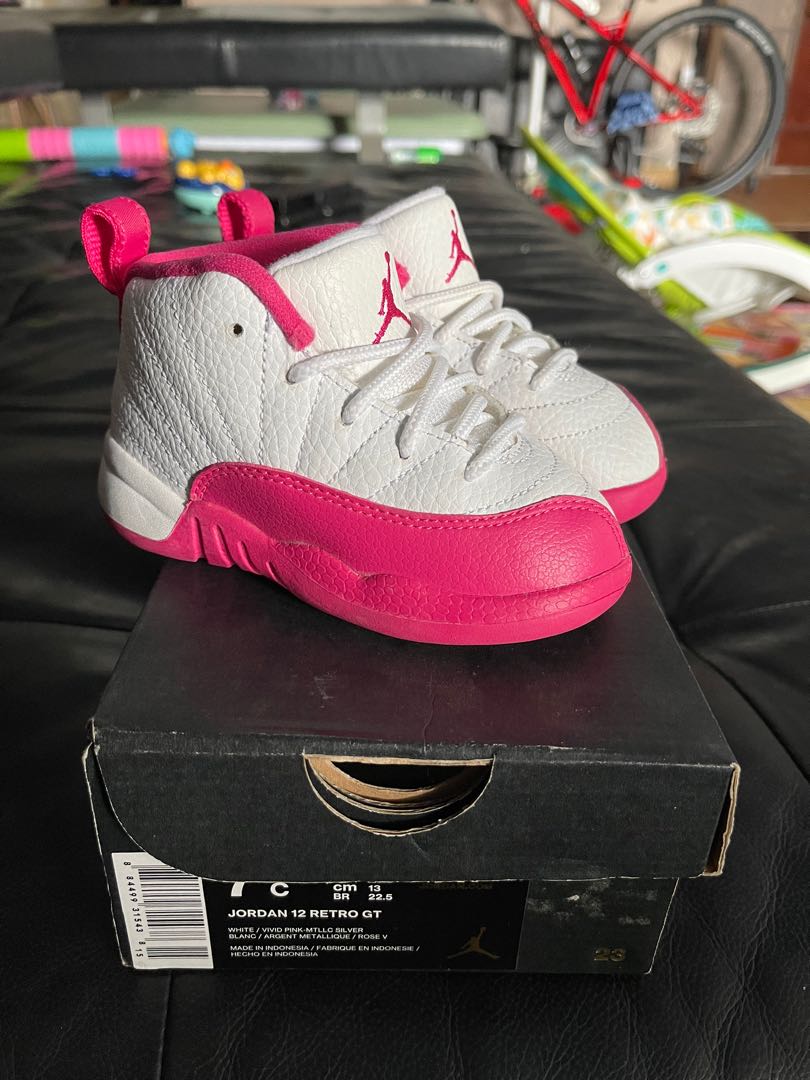 infant jordan 12 pink