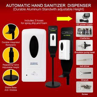 K3 PLUS THERMAL SCANNER AND HEAVY DUTY AUTOMATIC ALCOHOL DISPENSER WITH HEAVY DUTY STAND