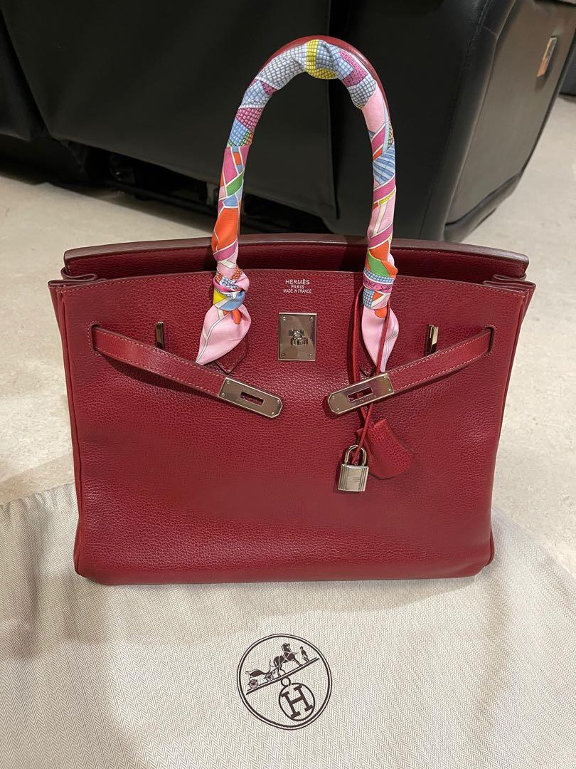 Red birkin hotsell bag price