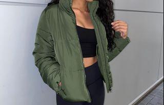 M Boutique Puffer Jacket - Olive Green