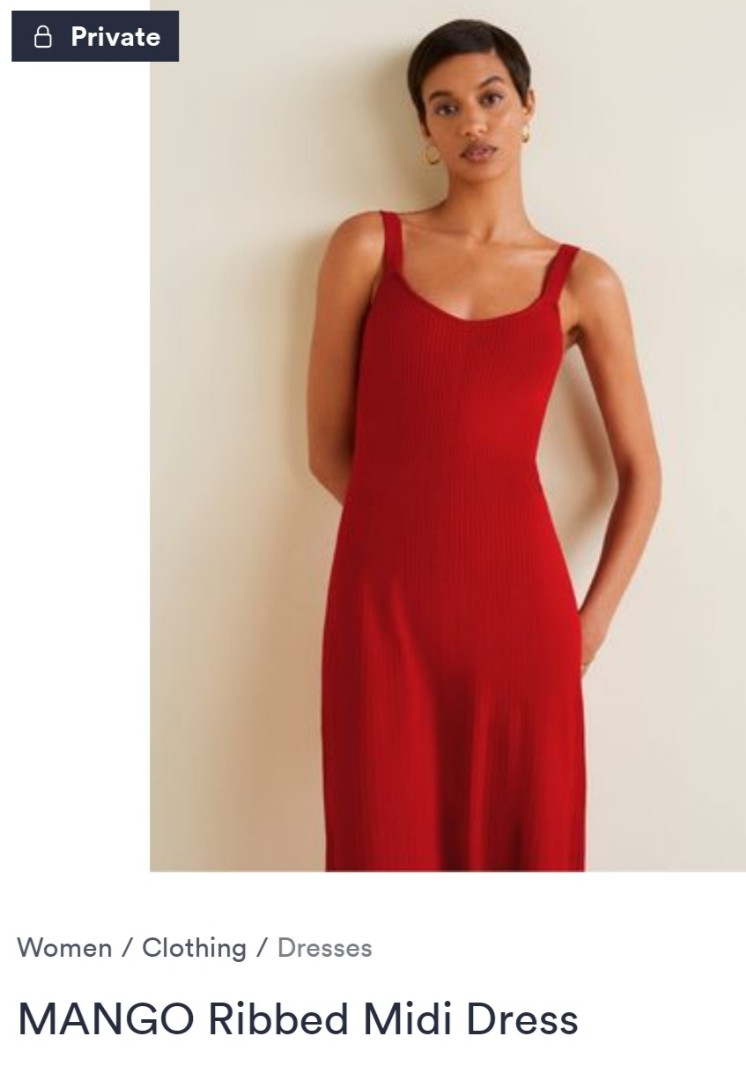 red dress mango
