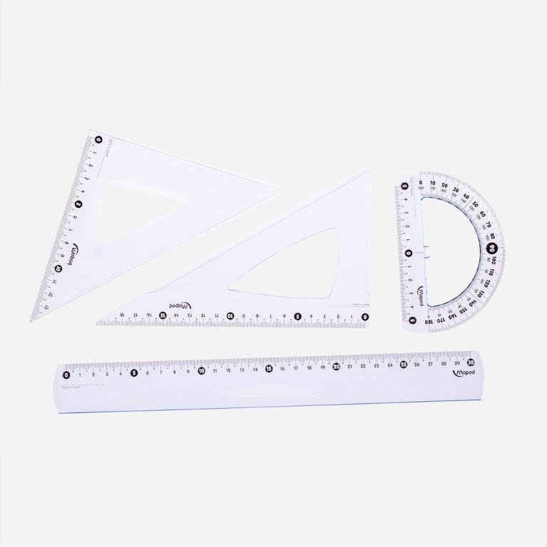 Maped Pulse Ruler, Protractor, and Triangle Set | School Supplies ...
