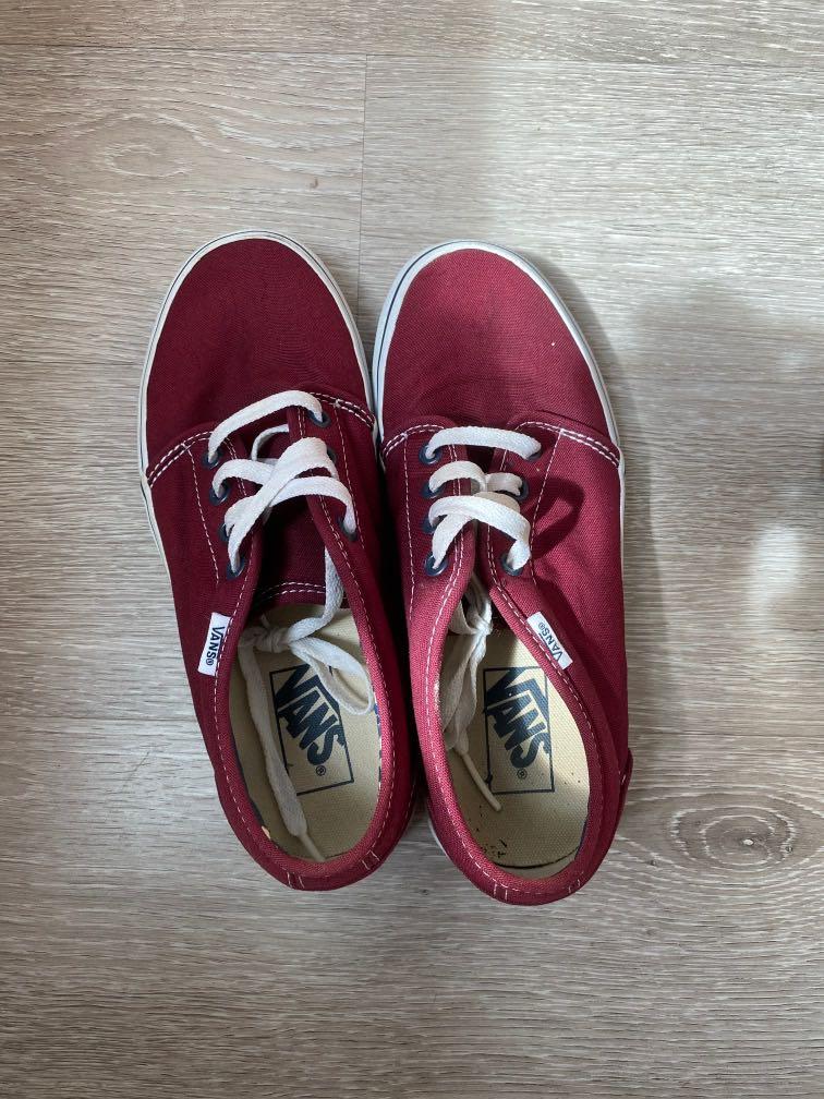 Vans shoes for men maroon outlet