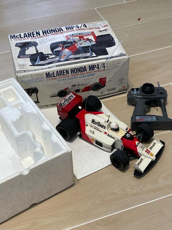 Mclaren Honda Mp4 4 麥拉倫一級方程式搖控車萬寶路本田1 13 Scale 2ch Digital Proportional Radio Control Car 有盒正常操作tomica Tomy車仔送全新電池玩具車收藏保養良好中古日本玩具方程式絕版