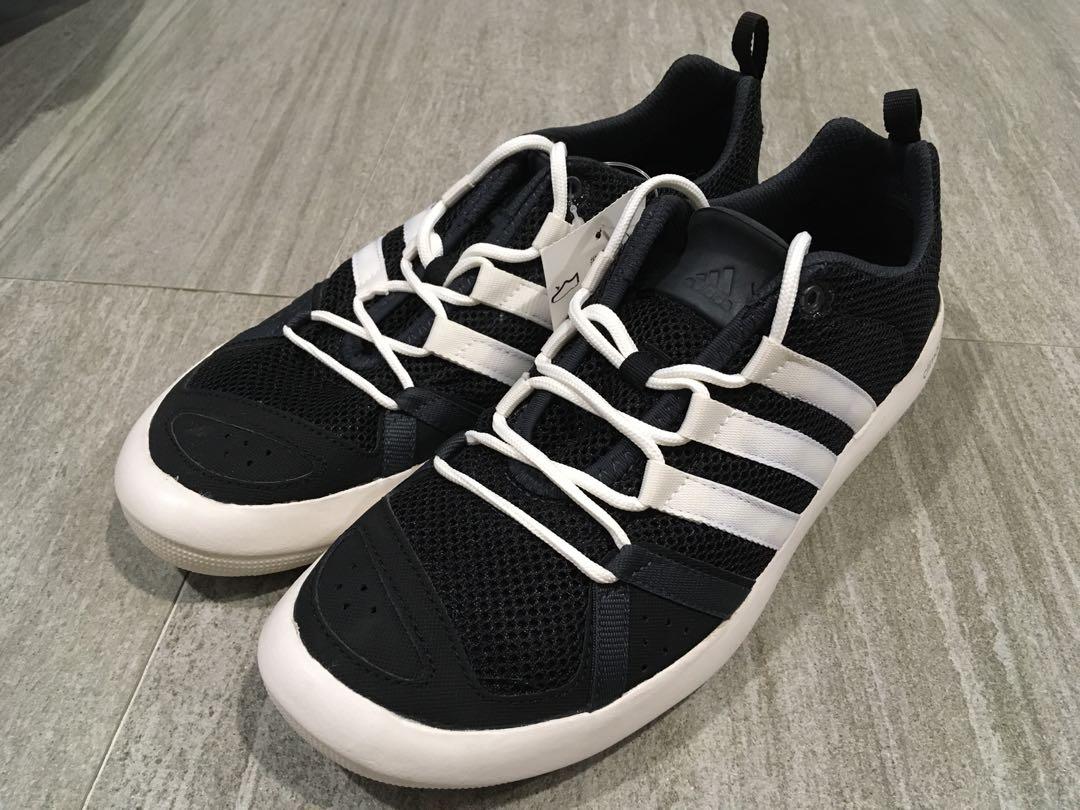 New Adidas Climacool Boat Lace Black Uk8 5 Us9 水上活動鞋帆船鞋 男裝 鞋 西裝鞋 Carousell