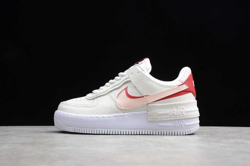 pink and red shadow air force ones