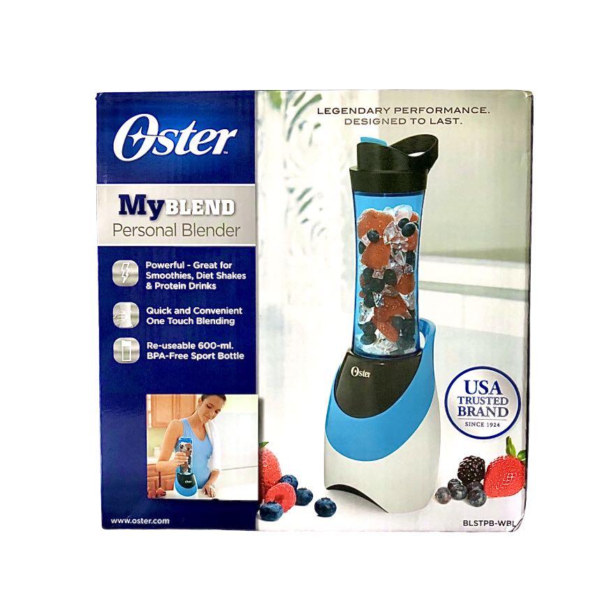OSTER MYBLEND PERSONAL BLENDER MODEL BLSTPB (Category: Juicers, Blenders & Grinders) located in Mandaluyong City. Submitted by brandsforless.ph (Listing ID 1108612878, Image 3). Description: - Brand New - Brand : Oster - Blender type : Myblend Personal blender - Includes : Re - useable 600ml BPA-free sports bottle Myblend Oster machine Myblend blade assembly - Color : Blue, Green, Pink - Quick and convenient one touch blending - Model : BLSTPB - 
