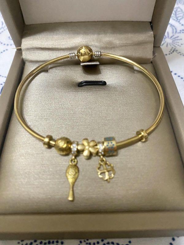 Pandora inspired store gold bracelet