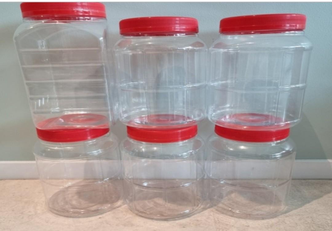 Plastic screw top food container, Furniture & Home Living, Kitchenware