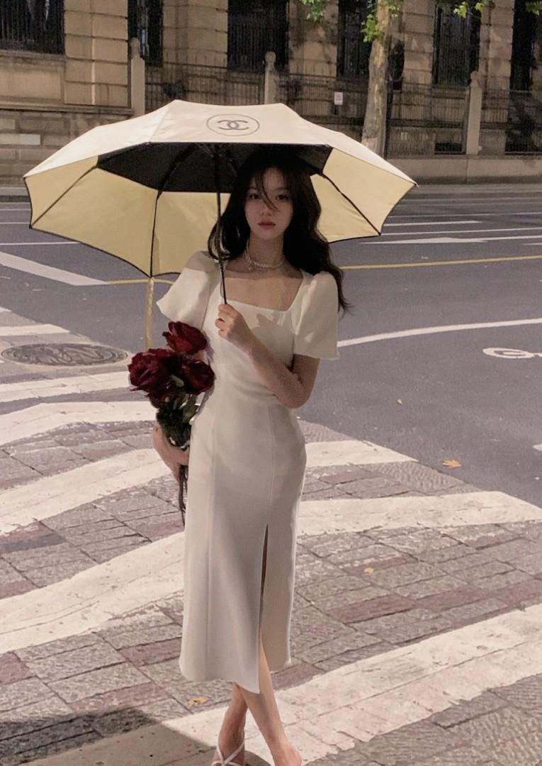 Puff Sleeve Vintage Dress Women s Fashion Dresses Sets