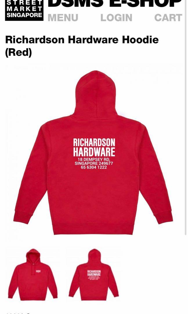 red DSM richardson hardware hoodie