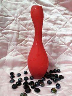 Red Shaped (matte) Elegant flower vase