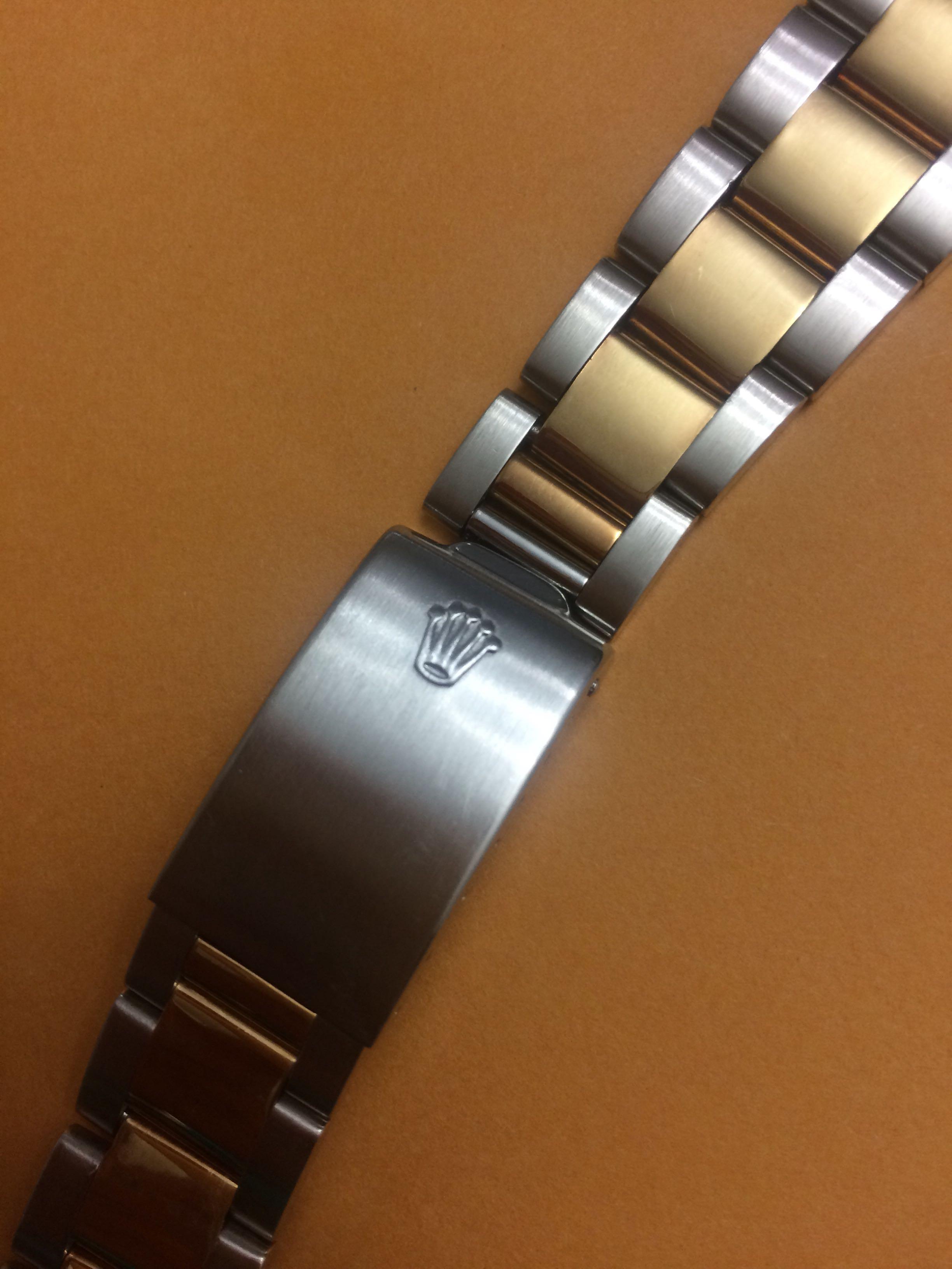 Rolex 18k gold stainless steel 20 mm oyster bracelet