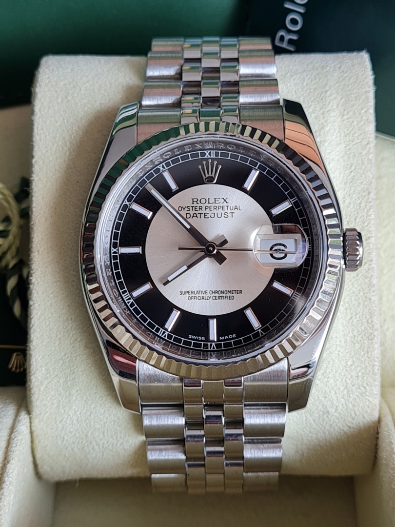 Rolex datejust tuxedo dial jubilee outlet