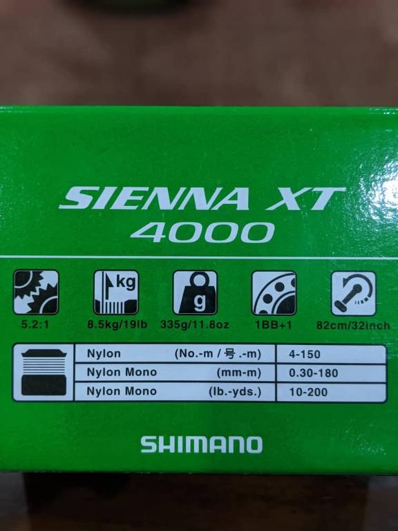 Fishing Reel Shimano Sienna XT 4000, Sports Equipment, Fishing on Carousell