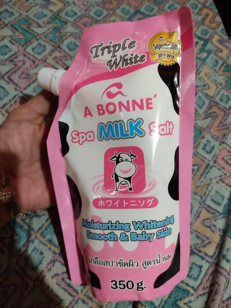 SPA MILK SALT (Category: Bath) located in Manila. Submitted by santanking (Listing ID 1108565609, Image 1). Description: #legit 110 each or 100 if buy more.
