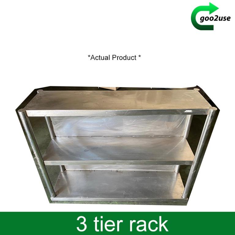 Stainless steel 3 tier rack /table /wall, Furniture & Home Living ...