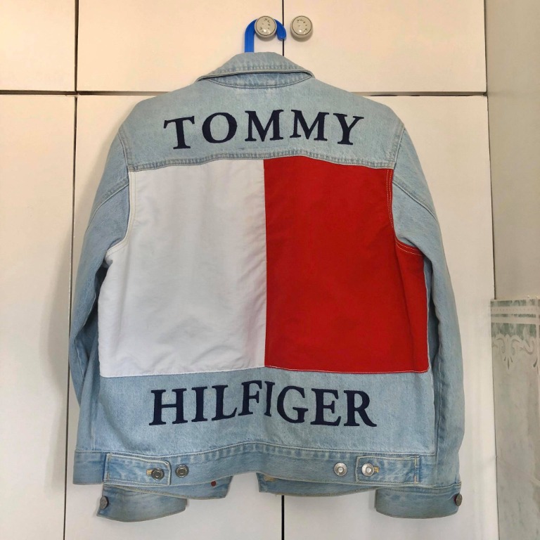 Tommy hilfiger big flag denim jacket sale