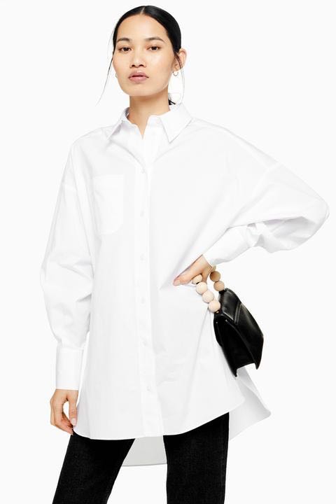 topshop oversized poplin shirt, Women's 