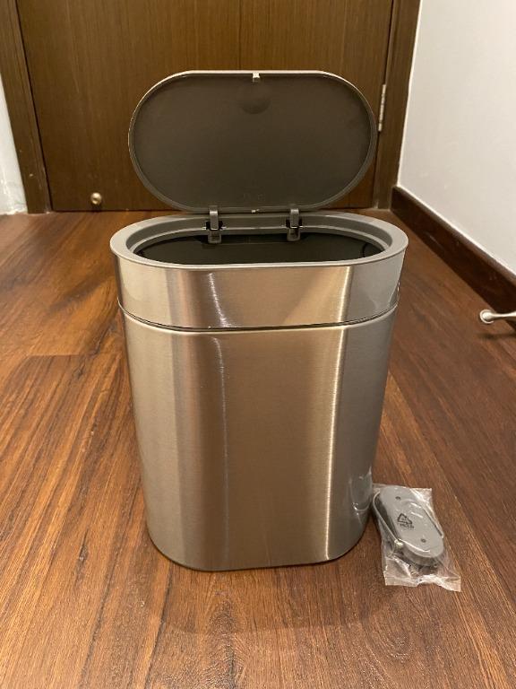 BROGRUND Touch top trash can, stainless steel, 1 gallon - IKEA