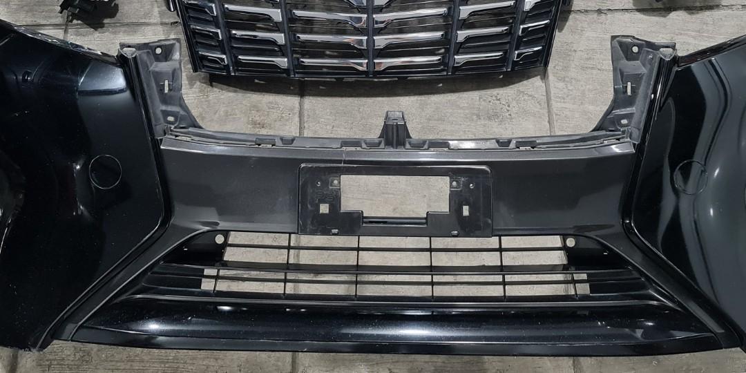 Toyota Alphard Front Bumper Used Original (Category: Body Parts and Accessories) located in Makati City. Submitted by luxurycarpartsphilippinesinc. (Listing ID 1108491028, Image 1). Description: Toyota Alphard Front Bumper Used Original Php 28,000 No Cracks No Damage Color Black Paint is very Okay no need to paint Actual photo posted Fit for 2015 to 2018 model Toyota alphard Shop in makati Call us now Other Toyota Alphard Front Face available In 