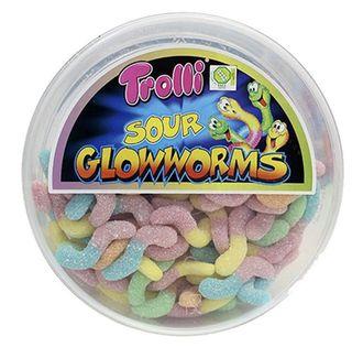 Trolli Sour Glow Worms Gummy Candies 500g