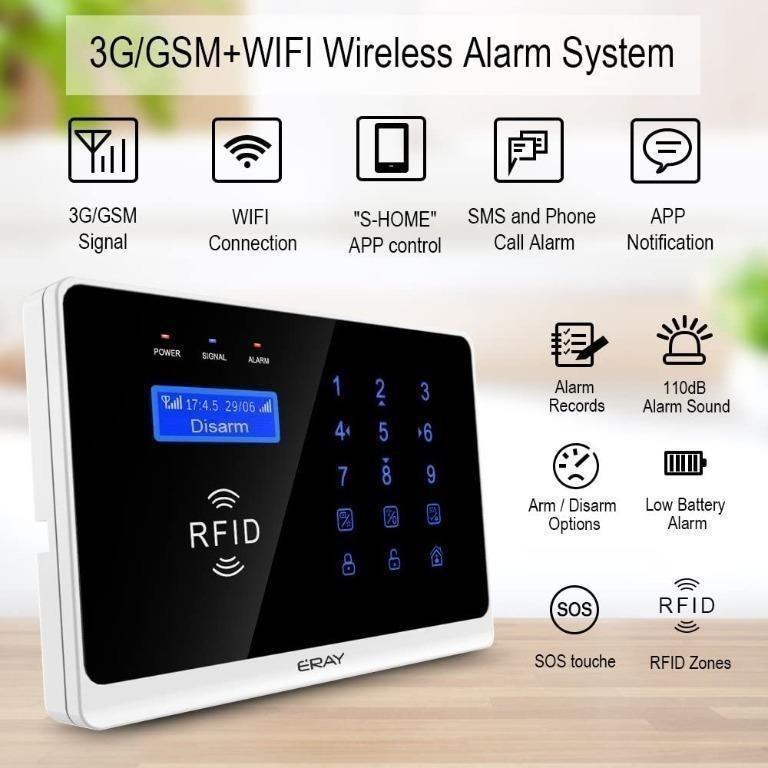 U166 ERAY GSM 3G WiFi Home Security Alarm System WM3FX Wireless