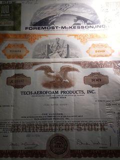 US old share certificates