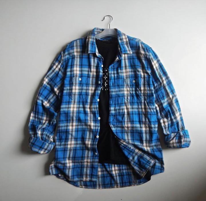 Vintage flannel old navy, Fesyen Pria 